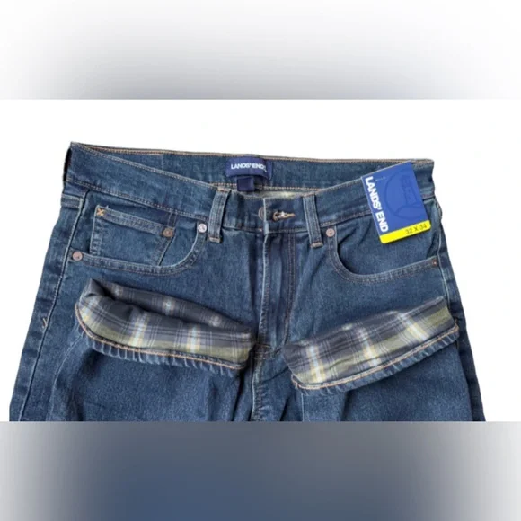 Lands' End Men's Dark Blue Jeans - Picture 4 of 6
